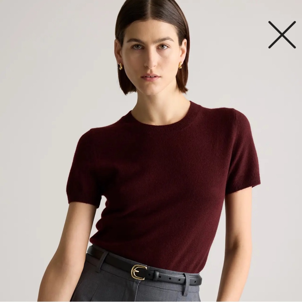 QUINCE cashmere short sleeve tee sweater, sz s